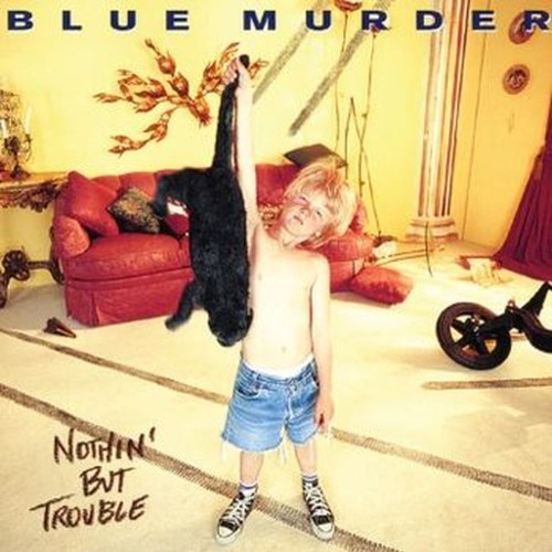 nothin' but trouble (blue with black cat swirl vinyl)