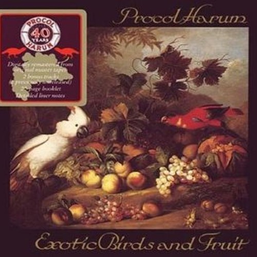 exotic birds and fruit