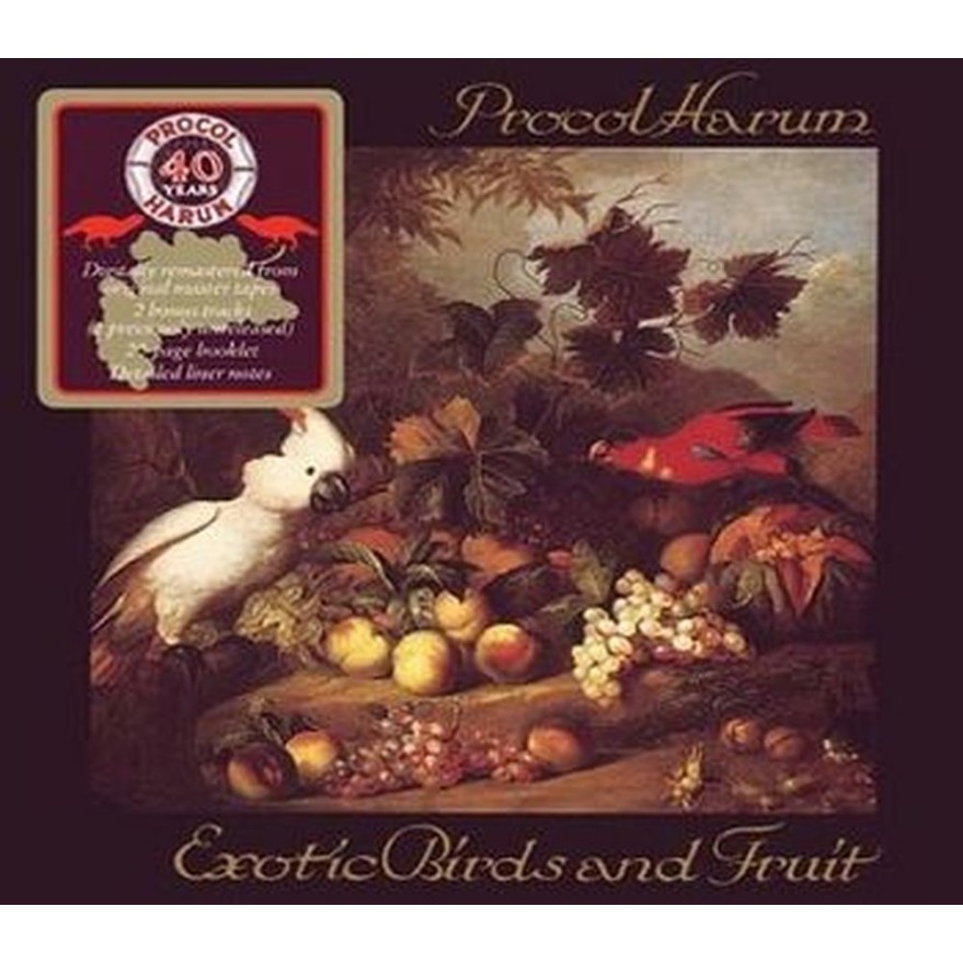 exotic birds and fruit