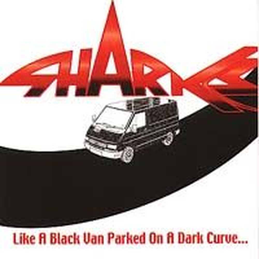 like a black van parked on a dark curve