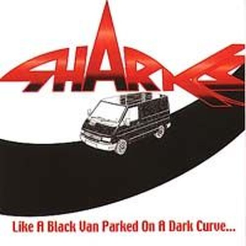 like a black van parked on a dark curve